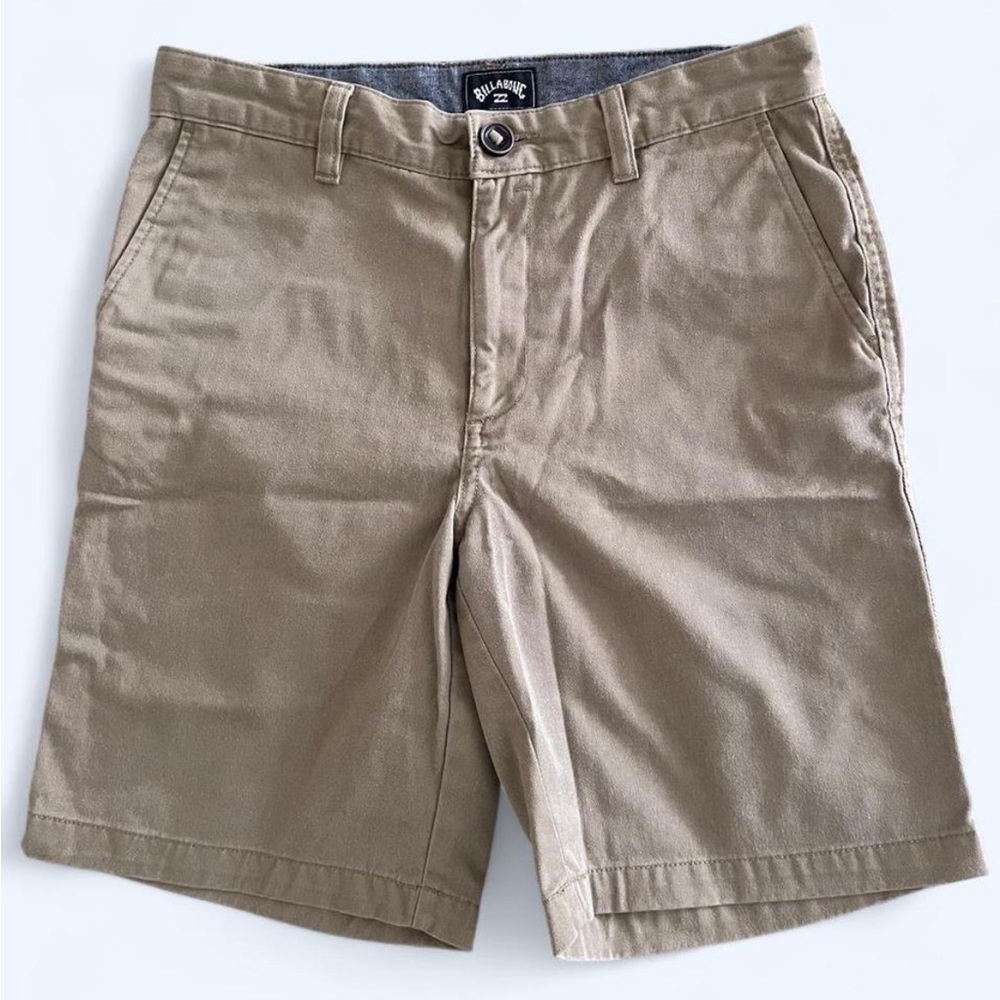 Billabong Men's Khaki Flat Front Shorts Classic surf dadcore summer
